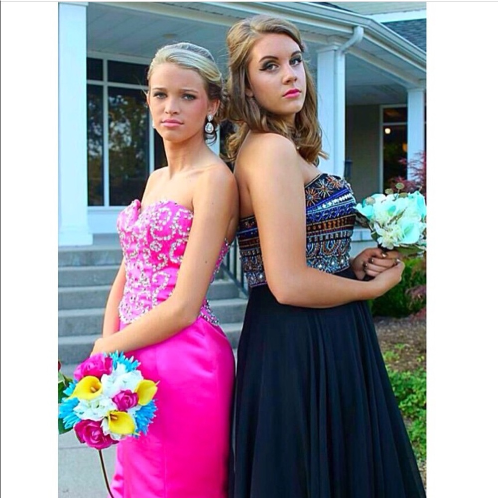 Sherri Hill strapless beaded dress